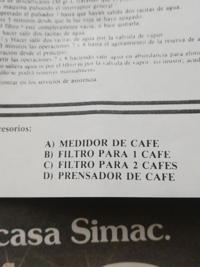 Cafetera Italiana SIMAC