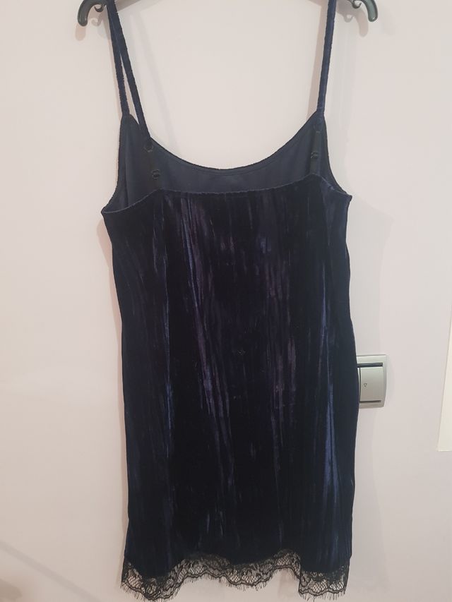 Vestido mini lencero terciopelo nuevo