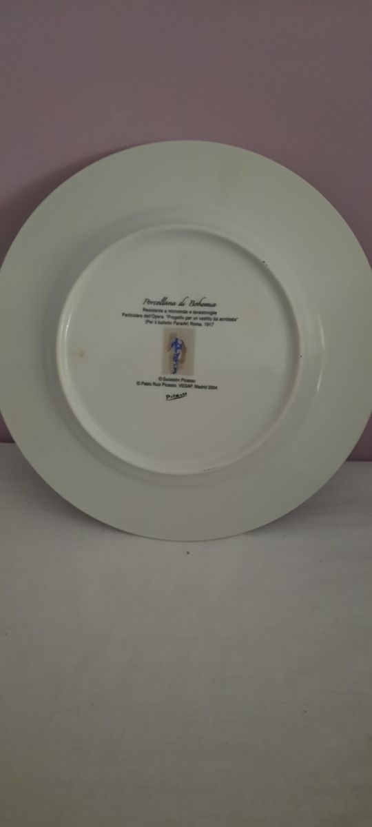 Piatto in  porcellana di bohemia Picasso