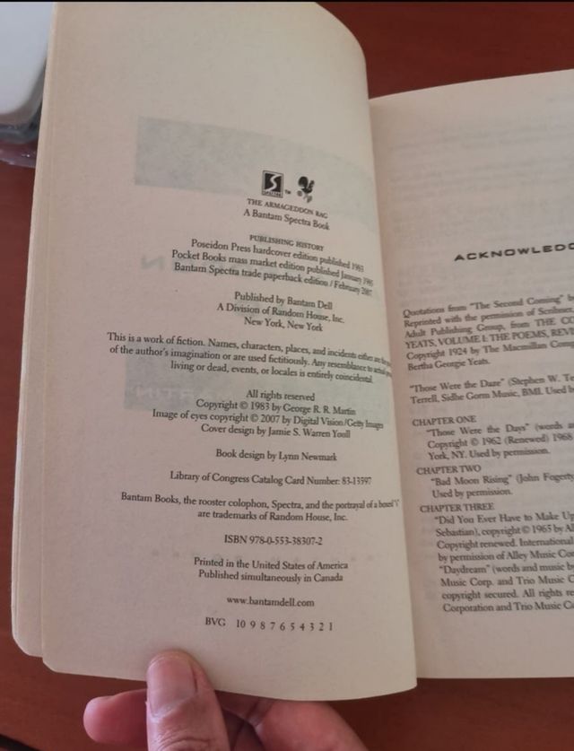 George R.R. Martin, Armaggedon Rag en ingles