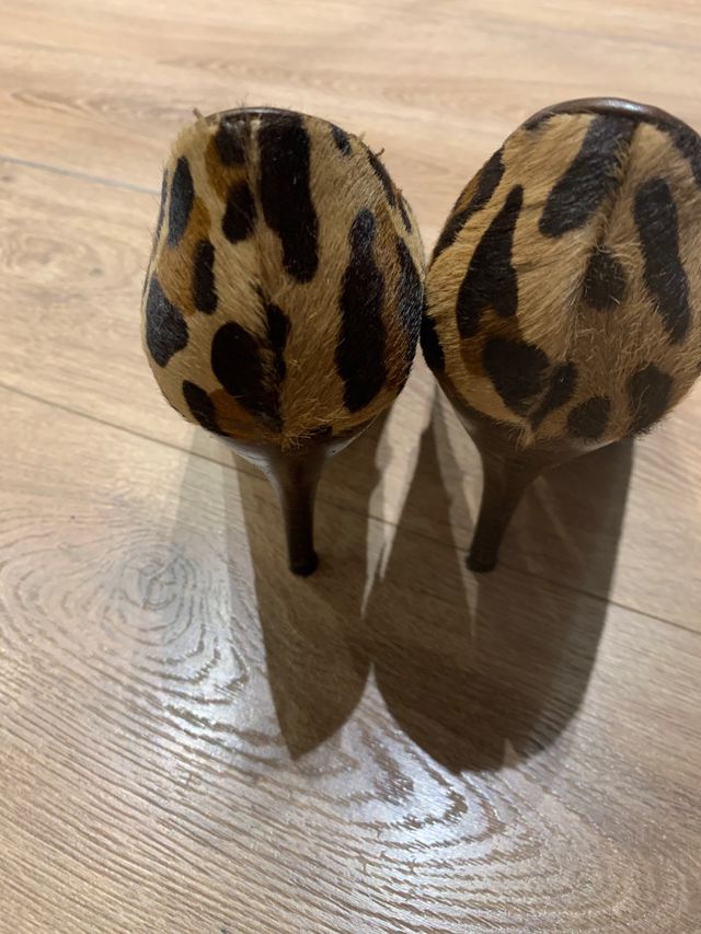 Peep toes leopardo