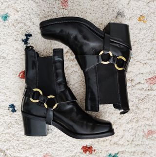 Botín piel punta Negro | Botas Y Botines Mango Mujer · Lrpotterauthor