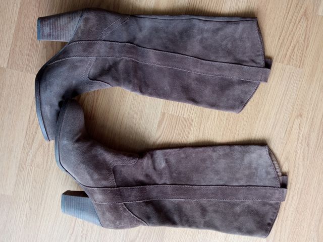 Botas piel de ante Massimo Dutti