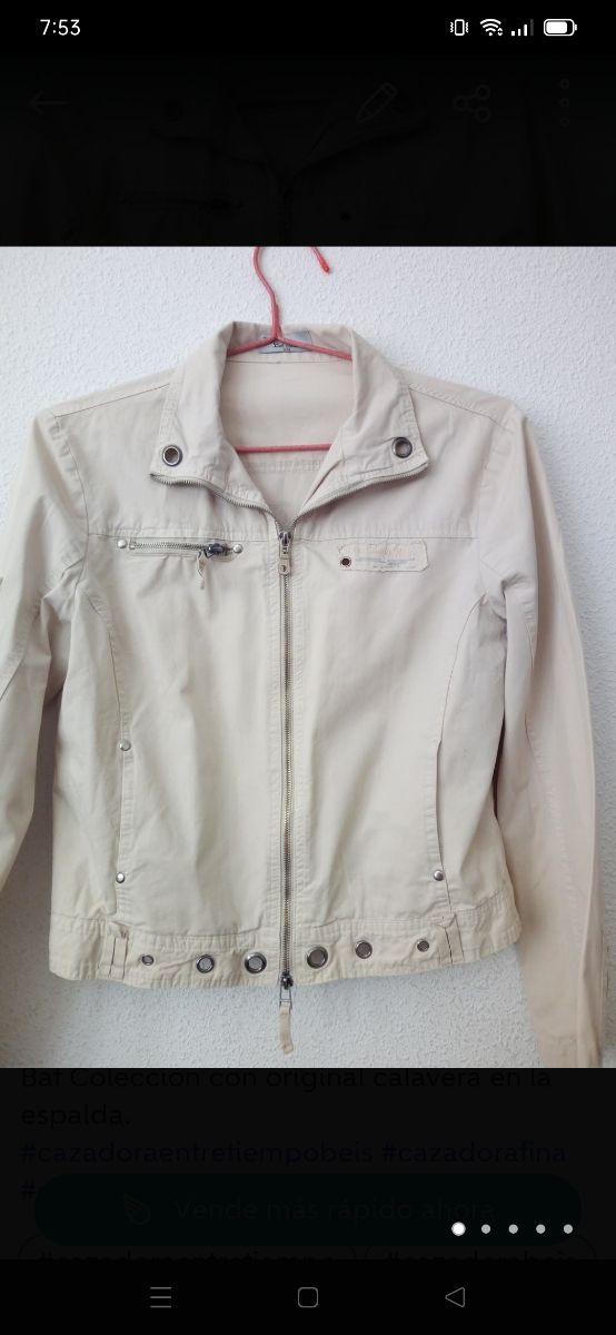 Cazadora beis entretiempo