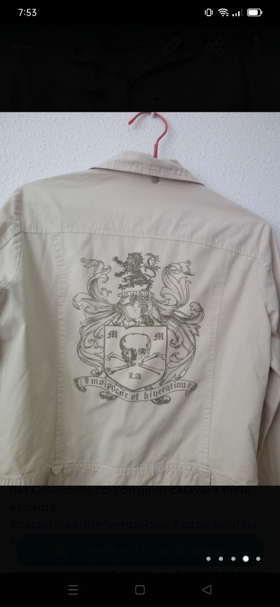 Cazadora beis entretiempo