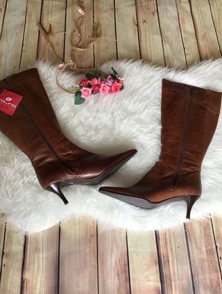 Botas altas piel marrón T.43 ancho especial TOLINO de segunda mano en  Barcelona en WALLAPOP