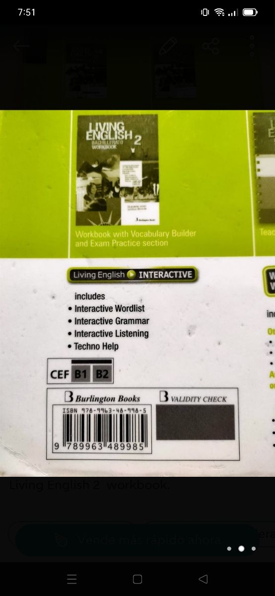 Libro inglés 2 bachillerato Living English