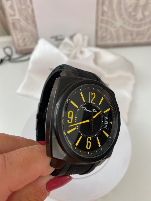 RELOJ THOMAS SABO NEGRO/AMARILLO