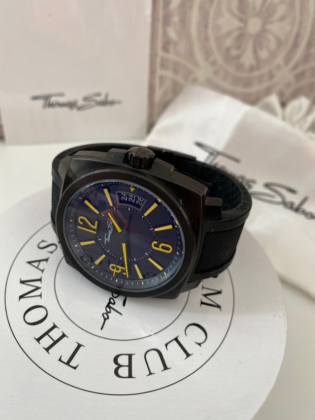 RELOJ THOMAS SABO NEGRO/AMARILLO
