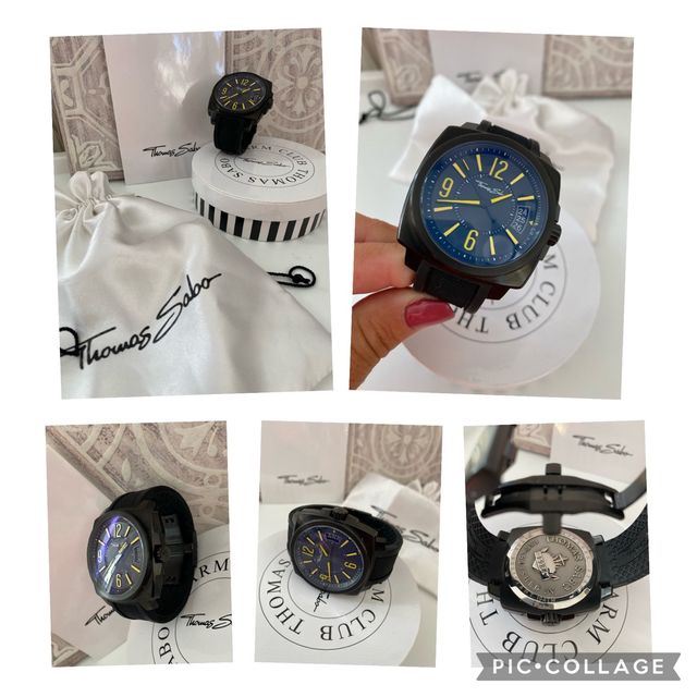 RELOJ THOMAS SABO NEGRO/AMARILLO