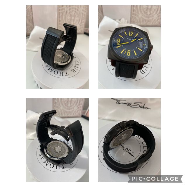 RELOJ THOMAS SABO NEGRO/AMARILLO