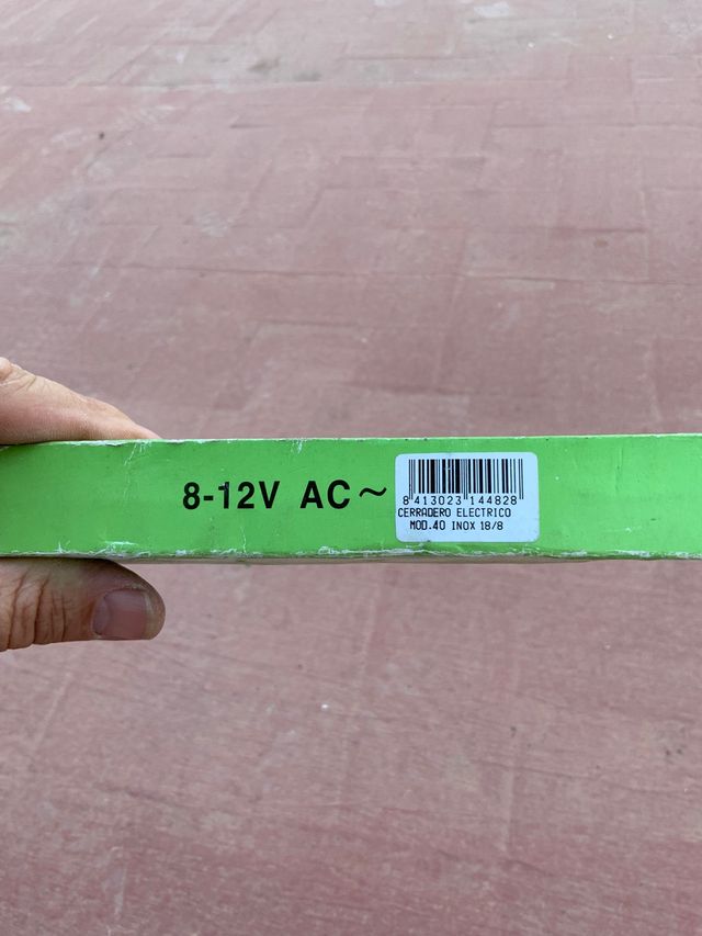 Cerradero eléctrica completa puerta MOD 40. Inox