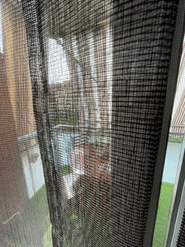 Cortina comedor gris