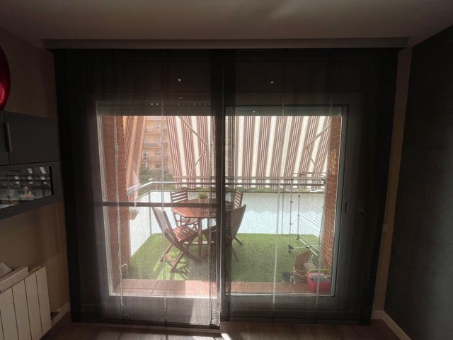 Cortina comedor gris