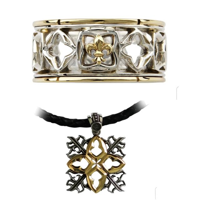 Anillo unisex de plata y oro nuevo a estrenar