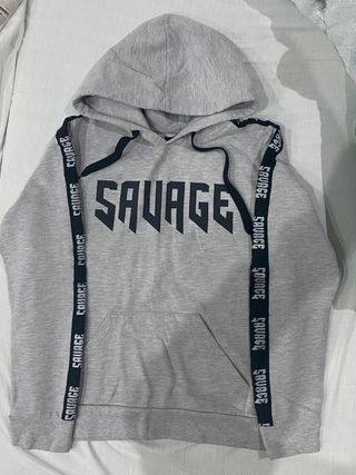 Sudadera con capucha gris oscuro Savage