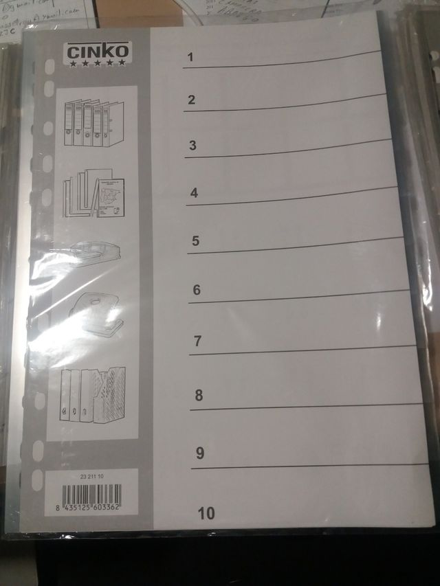 51 Separadores clasificac anillas de 5,10,12,20,31