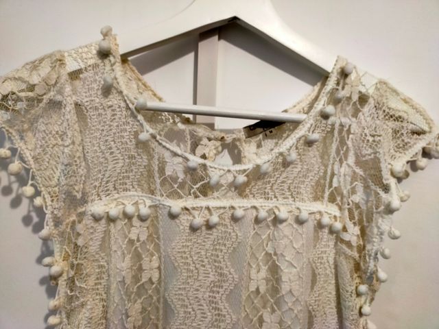 vestido encaje hilo ganchillo