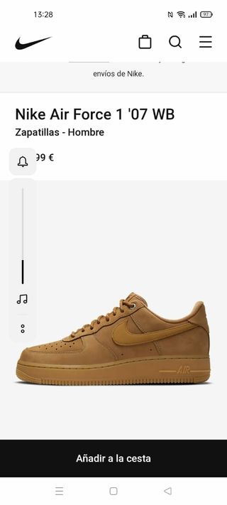 Playeras Nike Air force marron de segunda mano por 32 EUR en Valladolid en  WALLAPOP