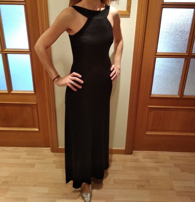 vestido abertura lateral talla 40/42. nuevo