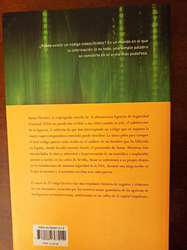Libro La fortaleza digital. Autor:Dan Brown