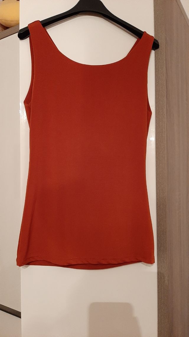 🔴 Top viscosa arancione