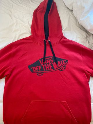 sudadera vans roja