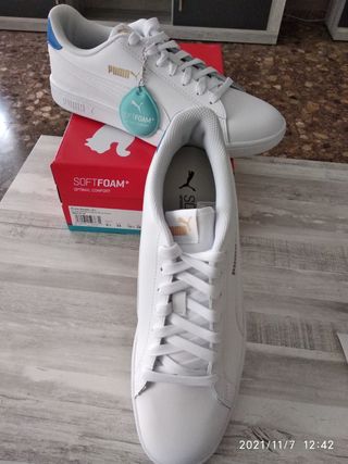 ZAPATILLAS PUMA BLANCAS HOMBRE N°44 A ESTRENAR de segunda mano por 32 EUR  en Albacete en WALLAPOP