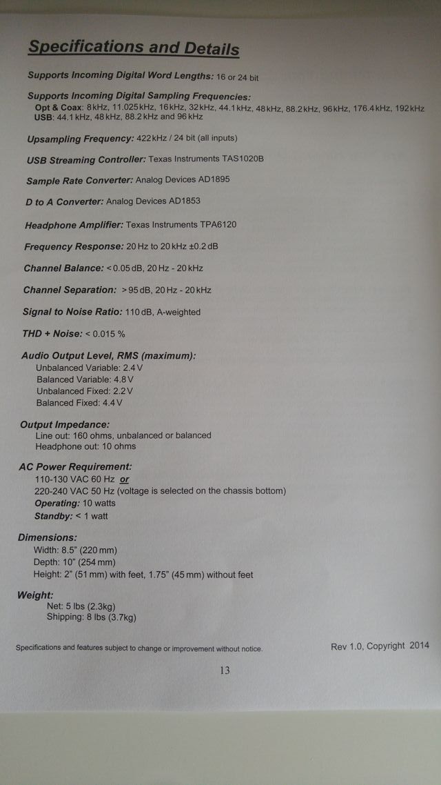 DAC Y AMPLIFICADOR AURICULARES PARASOUND.
