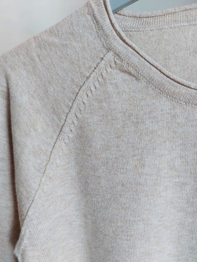Jersey punto niño ZARA color beige