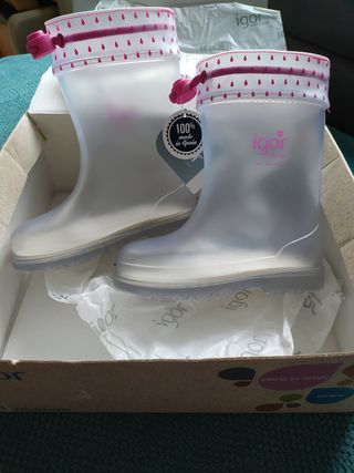 Botas de agua IGOR transparentes talla 25 de segunda mano por 10 EUR en  Ranon en WALLAPOP