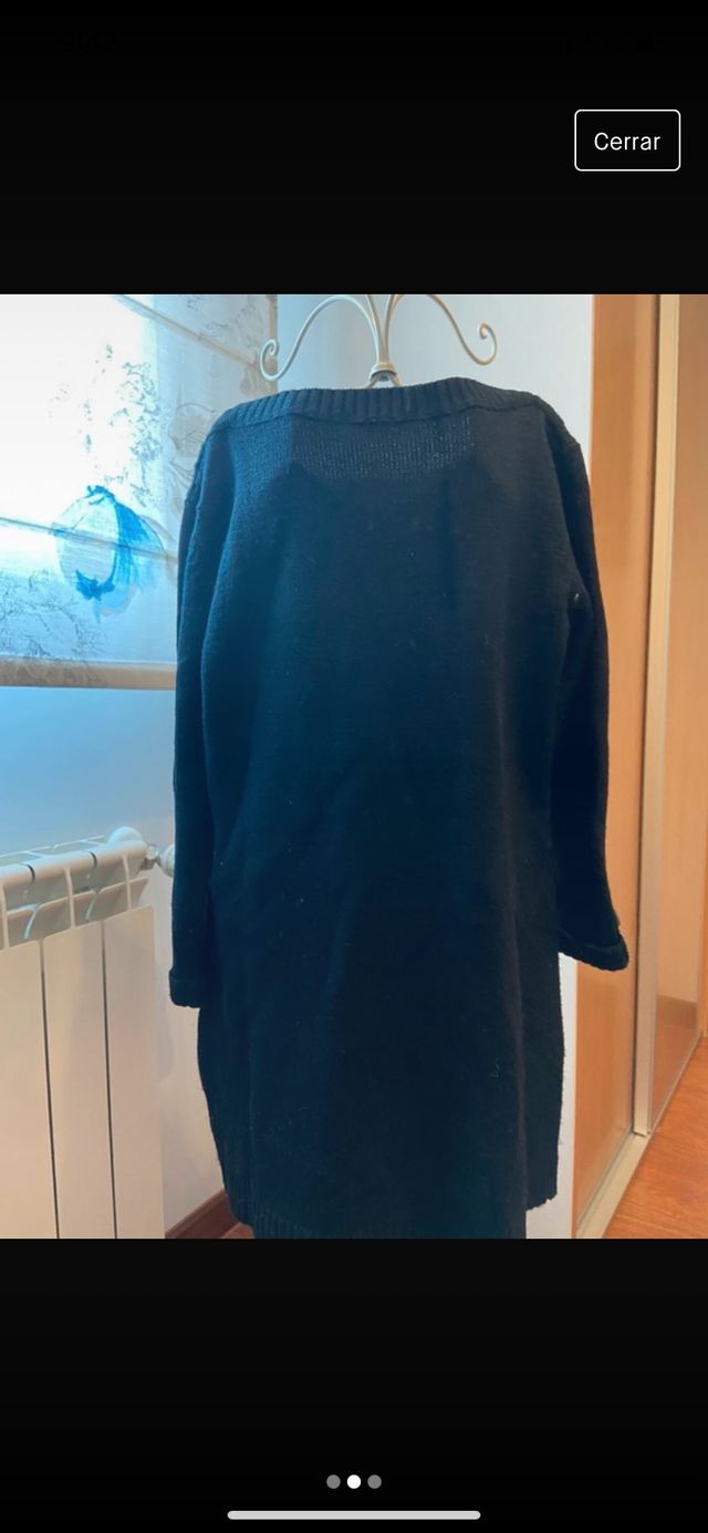 Vestido negro tipo jersey