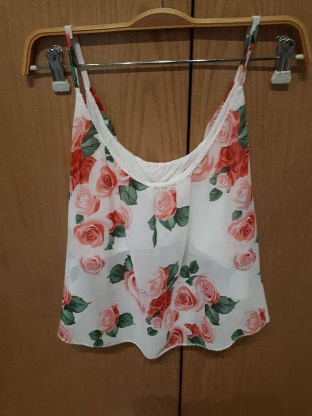 Camiseta tirantes, gasa, talla M