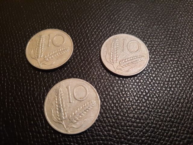 10 lire anni rari 1954, 55, 56