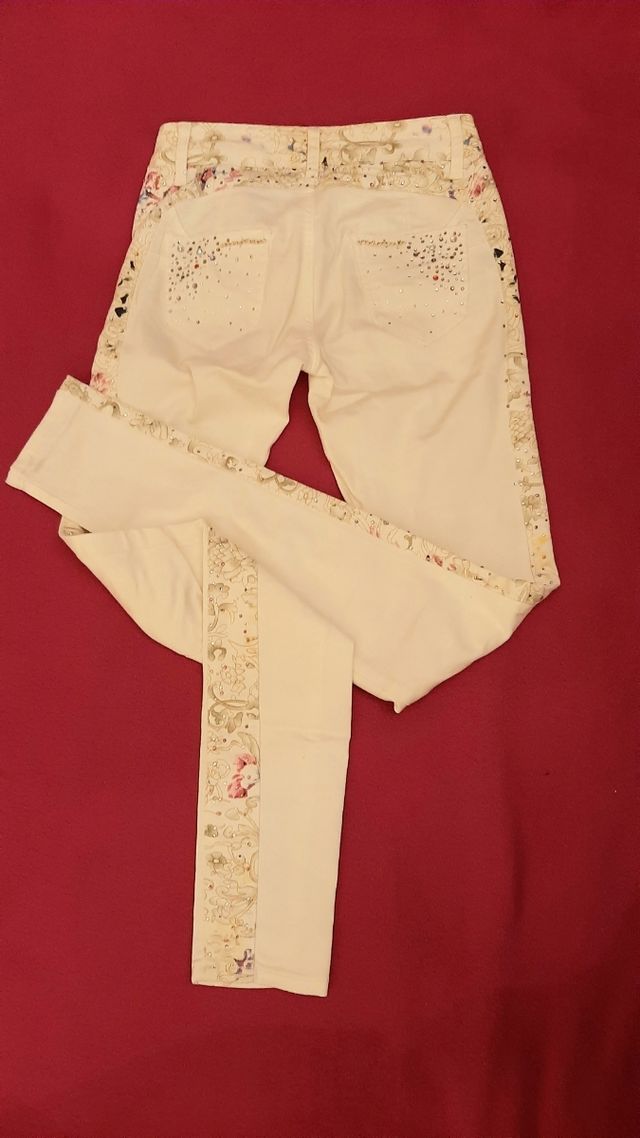 🔴 Pantalone vita bassa con strass