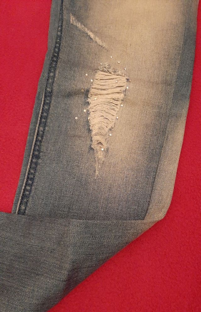 🔴 Jeans vita bassa con stampa Minnie