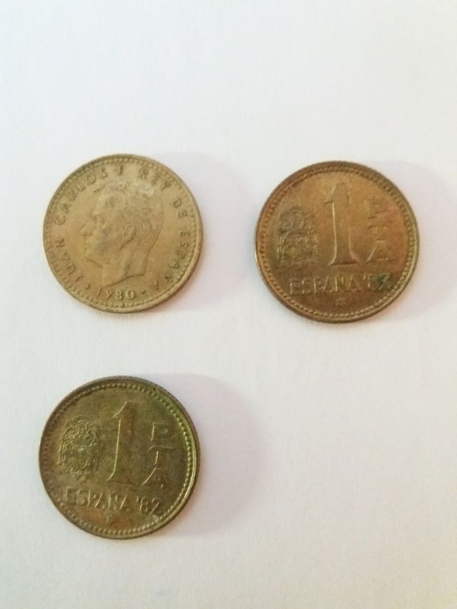 Lote de monedas de 1 peseta de 1980
