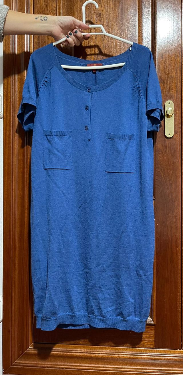 Vestido de punto,Lana 100% de Caramelo.