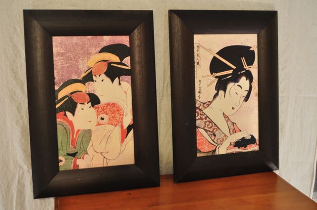 Cuadro japonesas,impresión sobre tabla