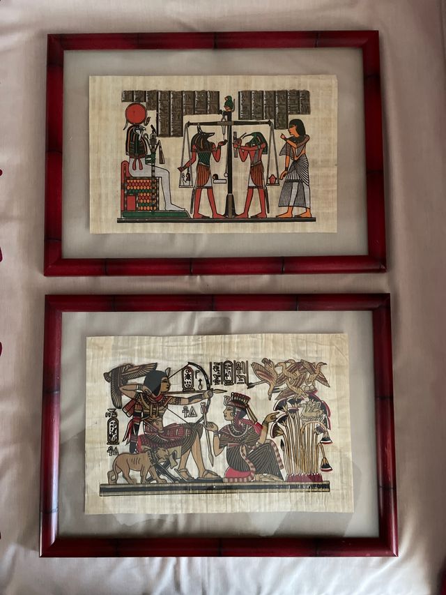 Cuadros pergaminos egipcios