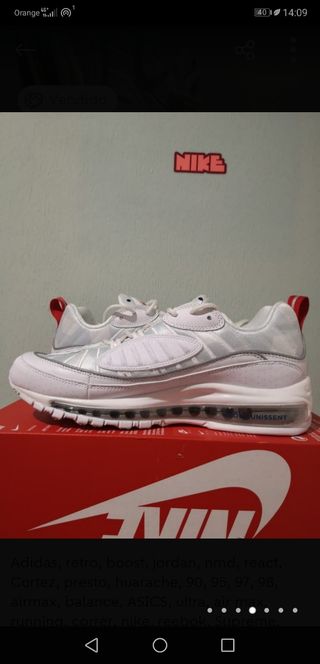 Nike air max 98 unite totale white zapatilla de segunda mano por 120 EUR en  Alicante en WALLAPOP