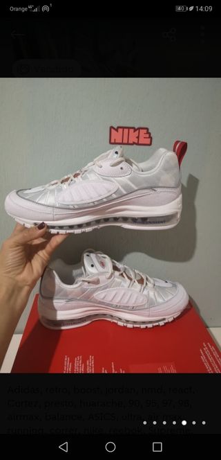Nike air max 98 unite totale white zapatilla de segunda mano por 120 EUR en  Alicante en WALLAPOP