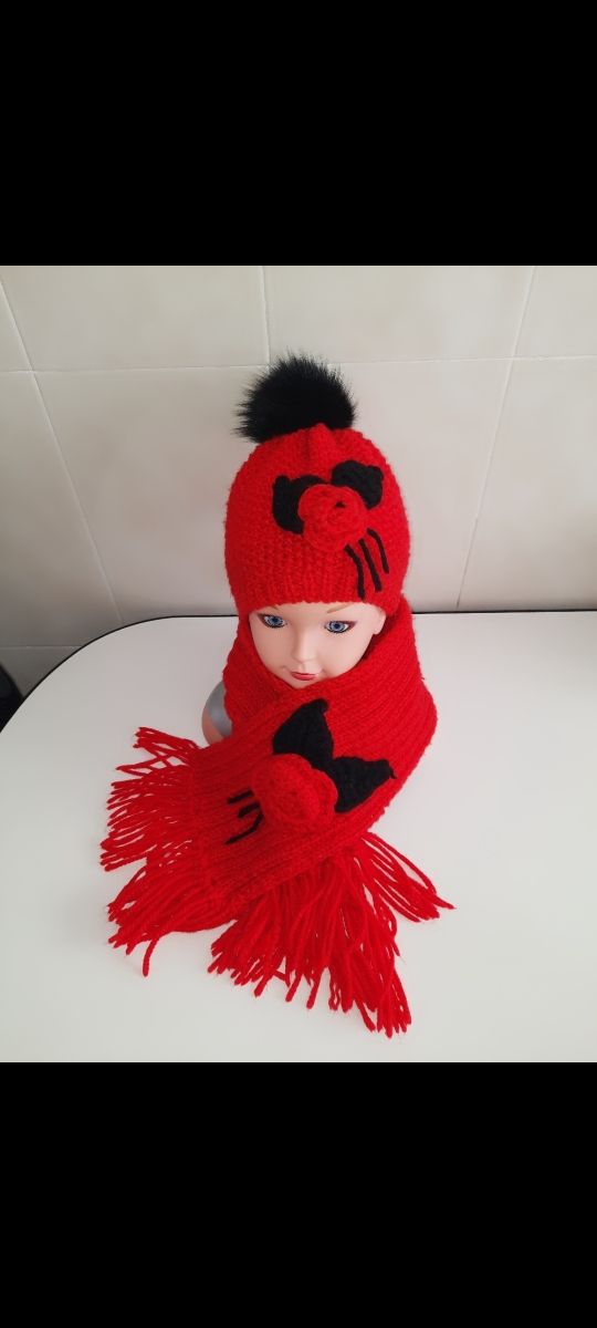 set sciarpa cappello da bambina 👧