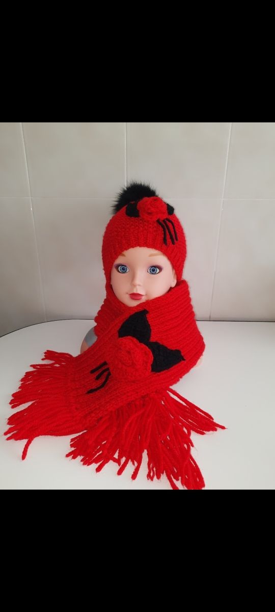 set sciarpa cappello da bambina 👧