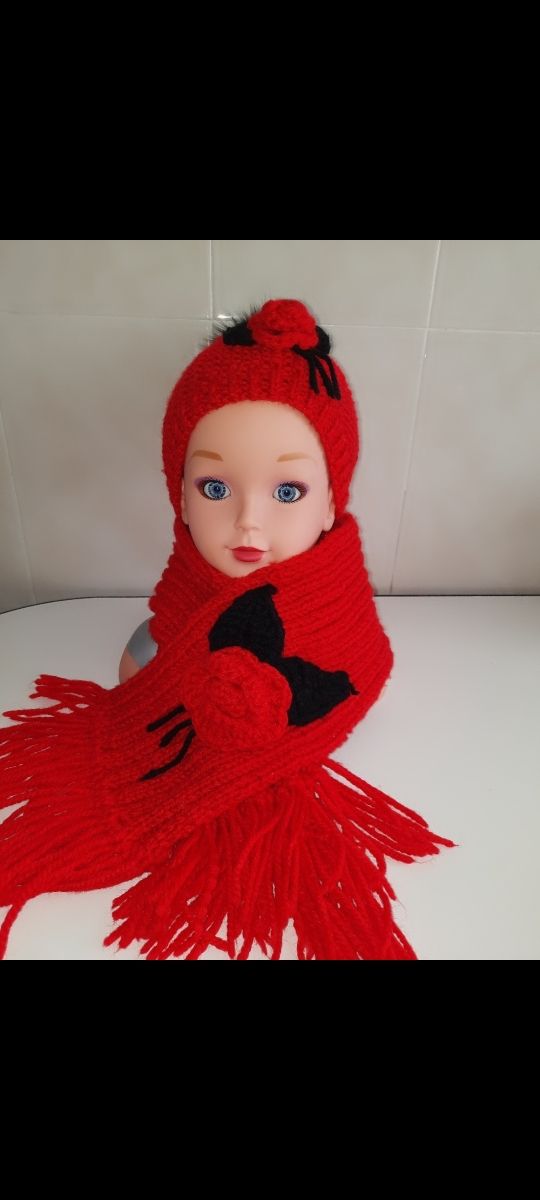 set sciarpa cappello da bambina 👧