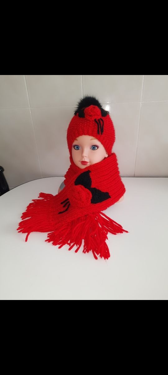 set sciarpa cappello da bambina 👧