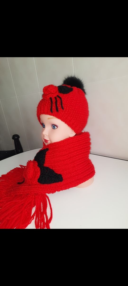 set sciarpa cappello da bambina 👧