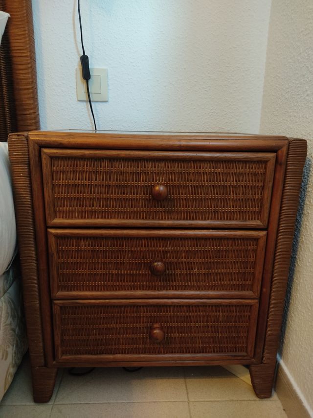 Camera matrimoniale in rattan e bambù