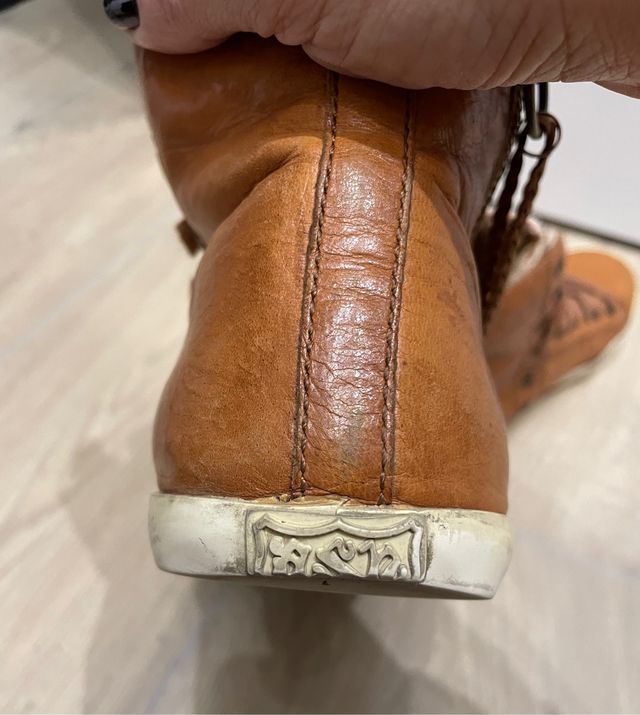 Bambas italianad de piel camel Ash