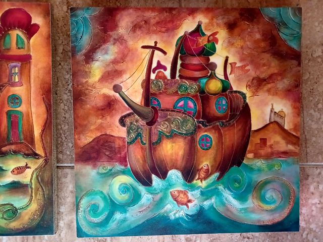 Conjunto cuadros en madera